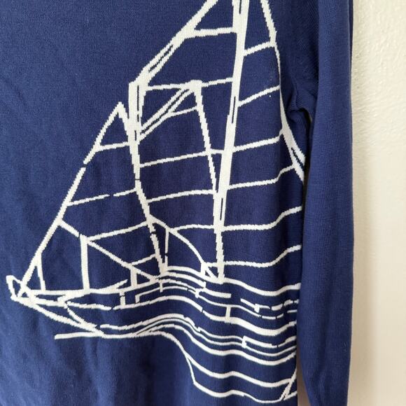Vineyard Vines Blue White Sailing Crewneck sweater size M - Picture 5 of 9
